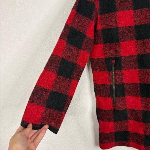 Roots buffalo plaid wool blend full zip Seymour jacket Gorpcore Alpine Casual - Picture 3 of 12